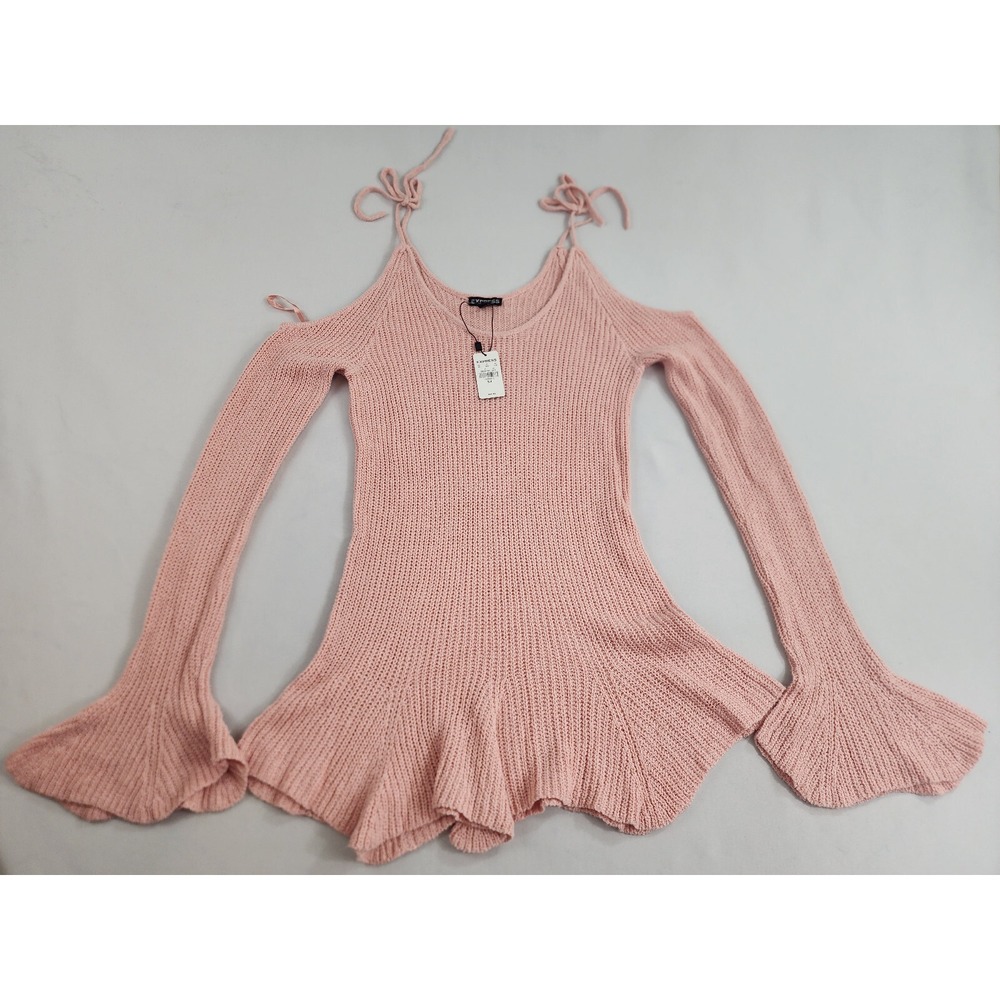 Express light sweater womens S Small 12205073 pink rayon cotton $59.90 ladies